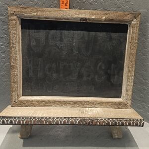 Source Unknown Rustic Chalkboard with Brown Frame